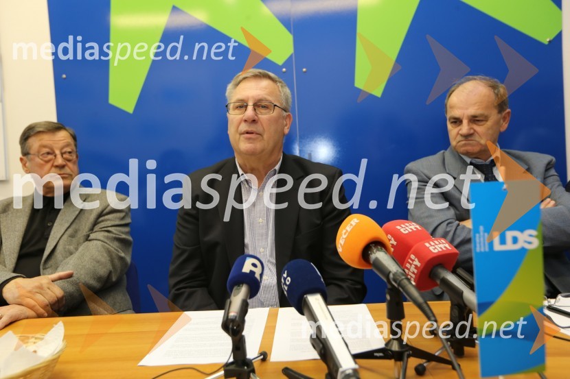 Mag. Jože Protner, častni konzul Republike Avstrije v Sloveniji; Milan Razdevšek, kandidat za župana MOM; Savo Juhart, predsednik stranke MO LDS MariborMilan Razdevšek, kandidat za župana MOM stranke LDS
