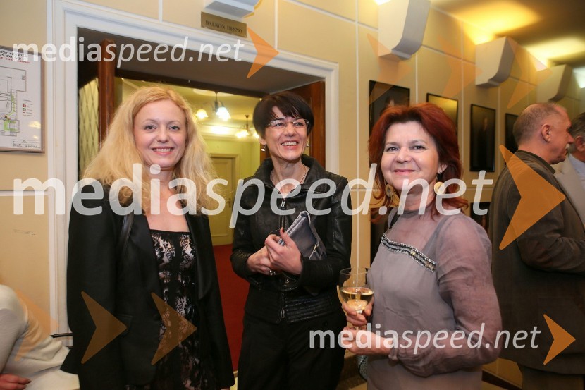 Mag. Tina Kosi, upravnica SLG Celje; mag. Tanja Roženbergar Šega, direktorica Muzeja novejše zgodovine Celje;&nbsp;Violeta Vatovec Einspieler, novinarka VečeraNajvečji frajer zahodnega sveta, premiera SLG Celje