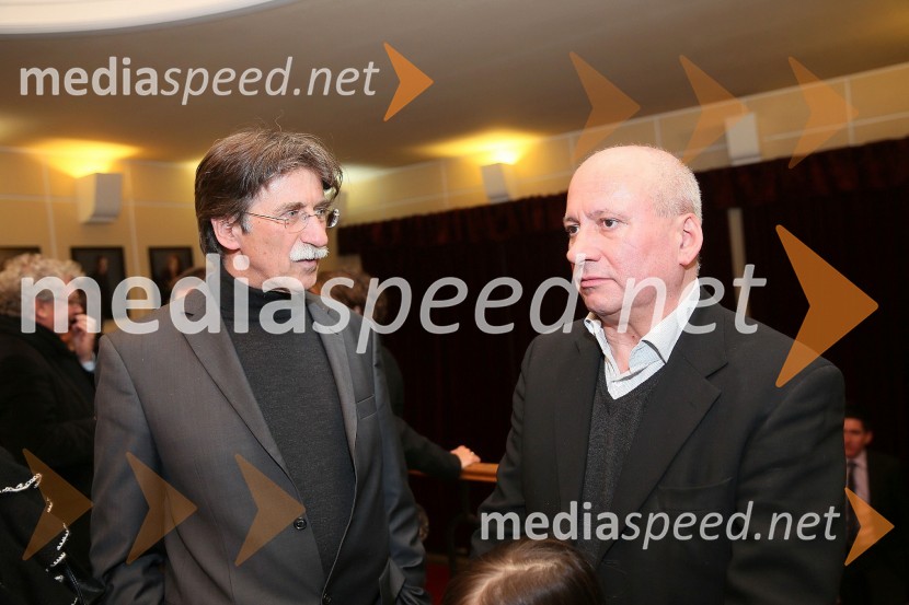 Jožko Čuk, direktor SNG Nova Gorica;&nbsp;Janez Pipan, hišni režiser SLG CeljeNajvečji frajer zahodnega sveta, premiera SLG Celje