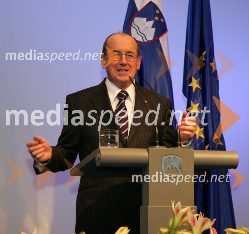 France Cukjati, predsednik Državnega zbora Republike SlovenijePredsedniški sprejem za novinarje