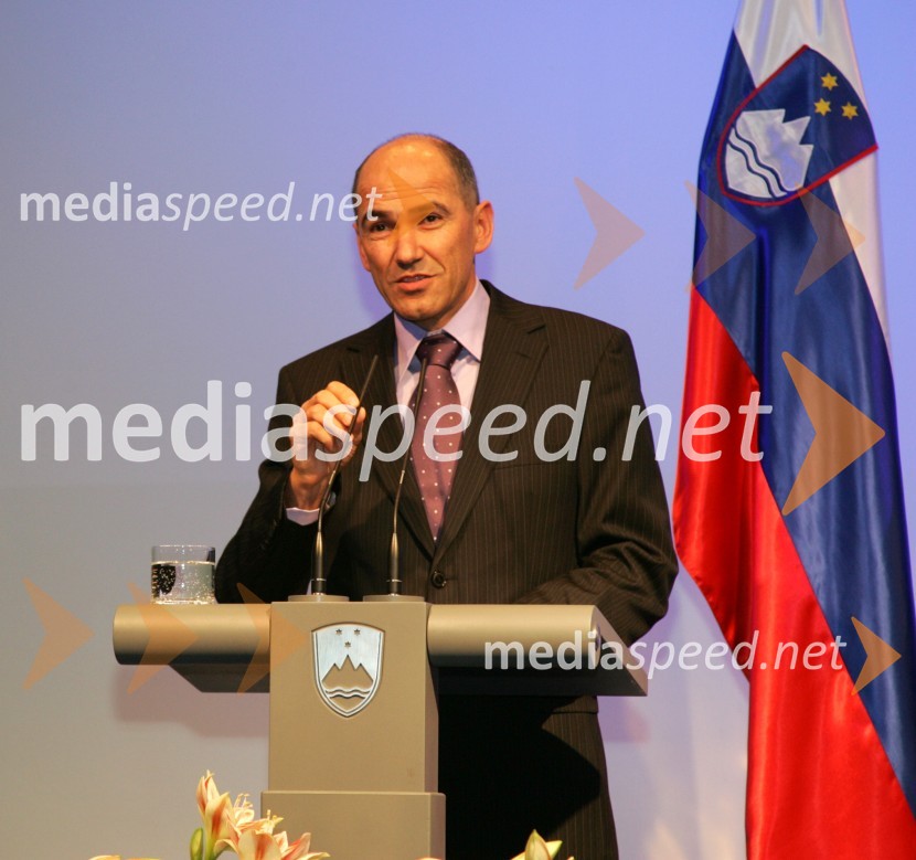 Janez Janša, predsednik Vlade Republike SlovenijePredsedniški sprejem za novinarje