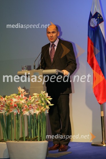 Janez Janša, predsednik Vlade Republike SlovenijePredsedniški sprejem za novinarje