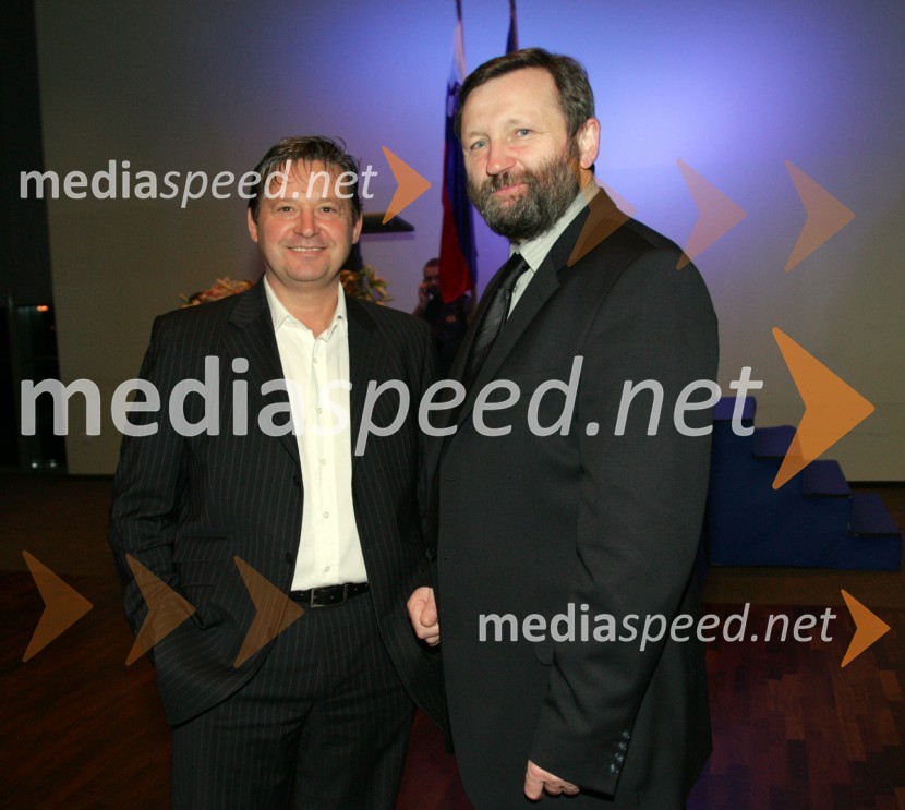 Matjaž Tomlje, in Ivan Žagar minister za lokalno samoupravoPredsedniški sprejem za novinarje