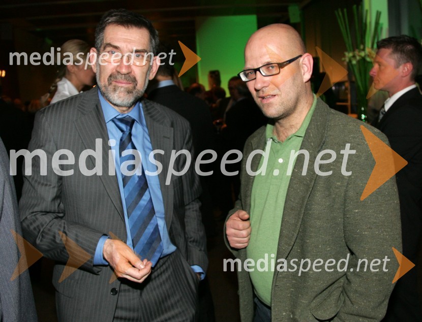 Dr. Jure Zupan, minister za znanost, visoko šolstvo in tehnologijo in Bernard Nežmah, kolumnist MladinePredsedniški sprejem za novinarje