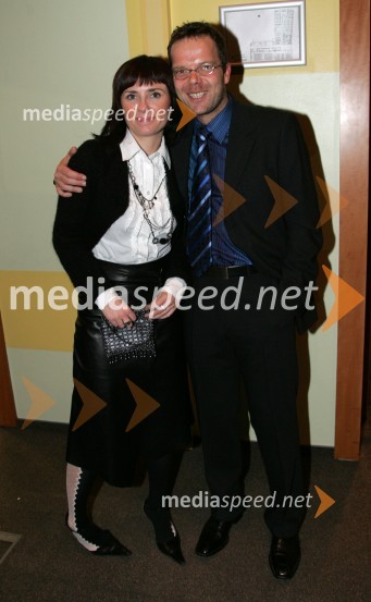 Tjaša Slokar, novinarka Pop TV in Bojan Traven, urednik oddaje E+Predsedniški sprejem za novinarje