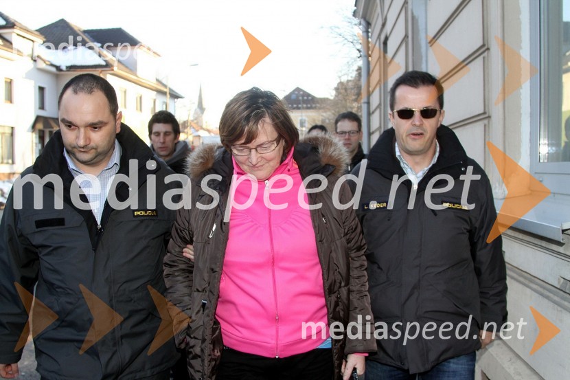 Hilda Tovšak, direktorica podjetja Vegrad d.d.Hilda Tovšak privedena k preiskovalnemu sodniku in pridržana