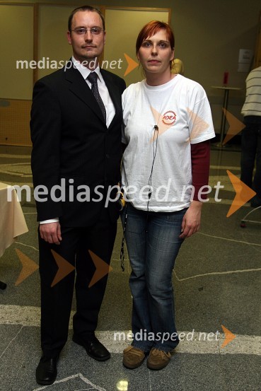 Marko Bračko in njegova spremljevalka Zdenka Borak, lastnica podjetja AdeaModna revija poročnega salona Adea