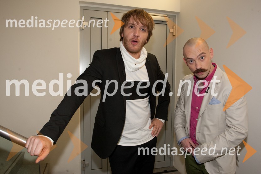Matej Puc, voditelj; Jože Robežnik, voditeljSlovenija ima talent, četrta avdicija