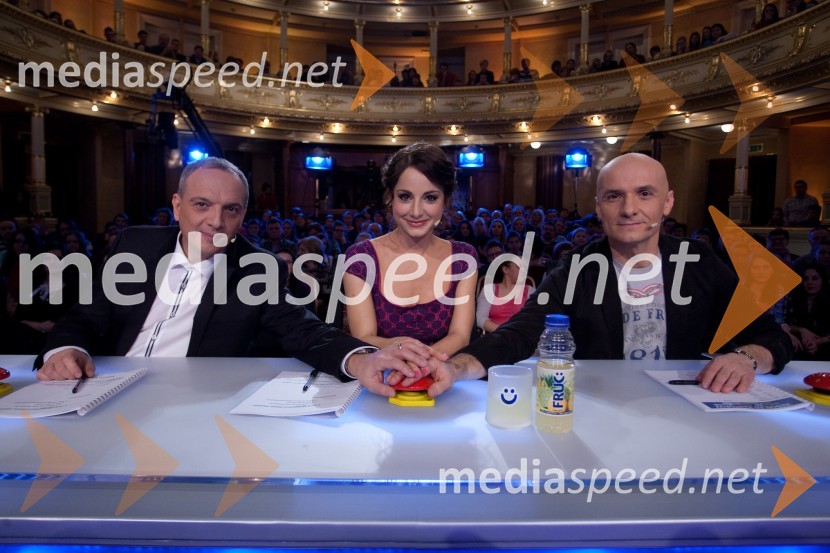 Damjan Damjanovič, član žirije; Ana Klašnja, članica žirije; Branko Čakarmiš, član žirijeSlovenija ima talent, peta avdicija