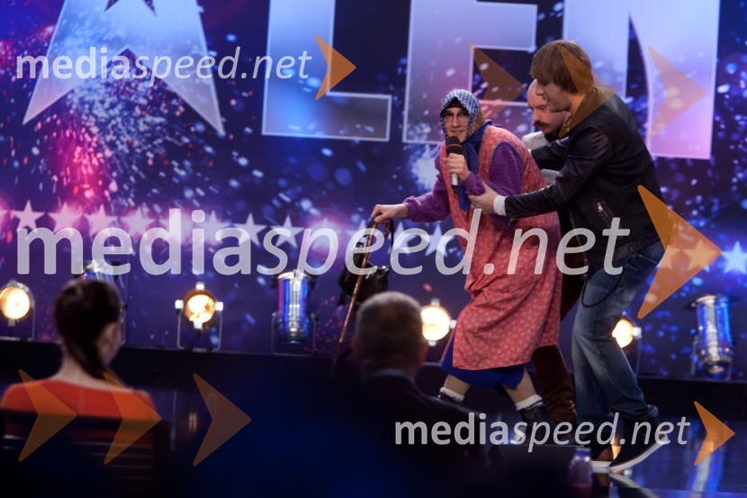 Andraž Bevc; Matej Puc, voditeljSlovenija ima talent, šesta avdicija