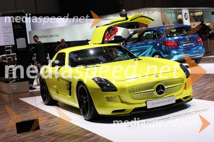 Mercedes Benz SLS AMG Electric Drive H - Q, novosti po znamkah na avto salonu Ženeva 2013