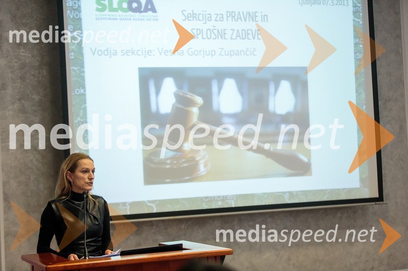 Vesna Gorjup Zupančič, sekcija za pravne in splošne zadevePredstavitev Slovensko Katarskega združenja