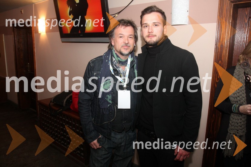 Gibonni, pevec; Luka Kreže, sin Smiljana Krežeta, organizator koncertaGibonni, koncert ob Dnevu žena