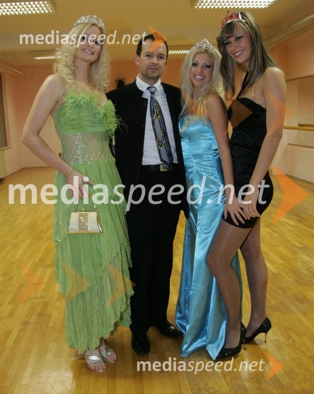 Igor Šajn, lastnik licence za Miss Hawaiian Tropic, Antonija Novak, Naj gospa 2006, Nina Stropnik, Miss Hawaiian Tropic 2007 in Tina Kuhelj, Miss Casino Kongo 2007Slovenec leta 2006