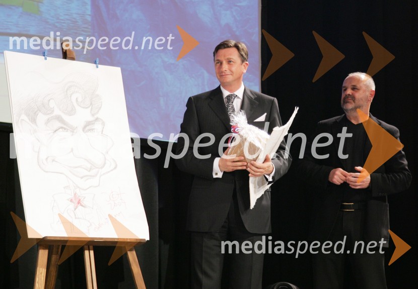 Borut Pahor, evroposlanec in Slovenec leta 2006 in Jože Trobec, karikaturistSlovenec leta 2006