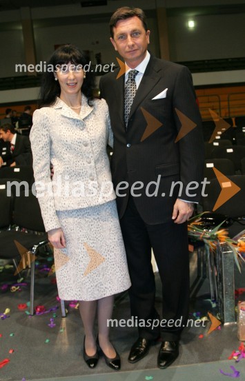 Borut Pahor, evroposlanec in Slovenec leta 2006 z življenjsko sopotnico TanjoSlovenec leta 2006