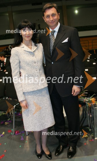 Borut Pahor, evroposlanec in Slovenec leta 2006 z življenjsko sopotnico TanjoSlovenec leta 2006