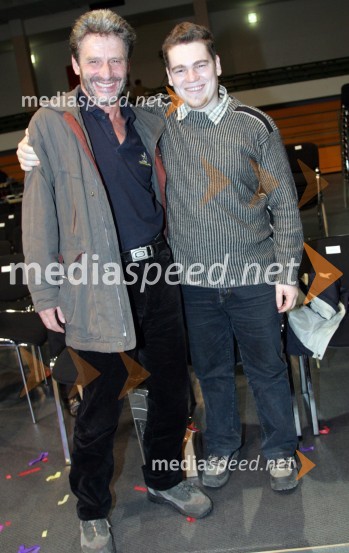 Tomo Križnar s sinom JanomSlovenec leta 2006