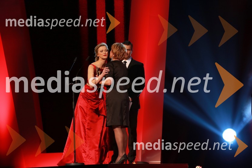 Živa Rogelj, voditeljica;&nbsp;Rosvita Pesek, novinarkaViktorji 2012, podelitev nagrad