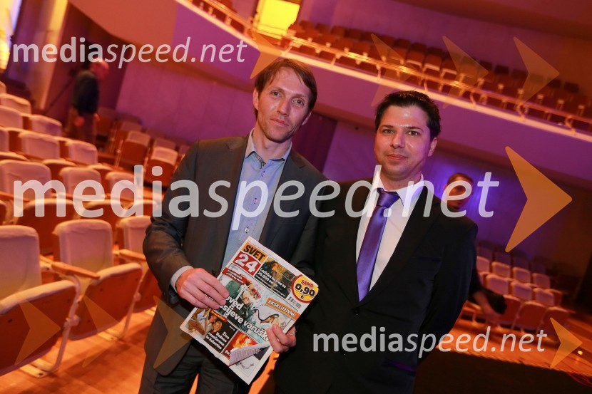 Gregor Repič, izvršni direktor Skupine Krater;&nbsp;Igor Klun, namestnik direktorja Skupina Krater – Krater MediaViktorji 2012, podelitev nagrad