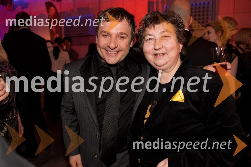 Bojan Emeršič, igralec; Dragica Petrovič, režiserka in producentkaViktorji 2012, zabava po podelitvi