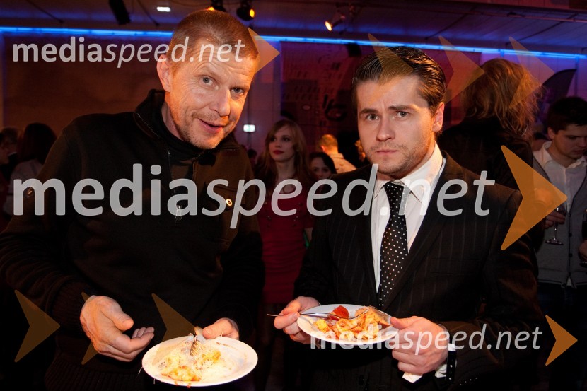 Borut Veselko, igralec; Jure Godler, igralecViktorji 2012, zabava po podelitvi