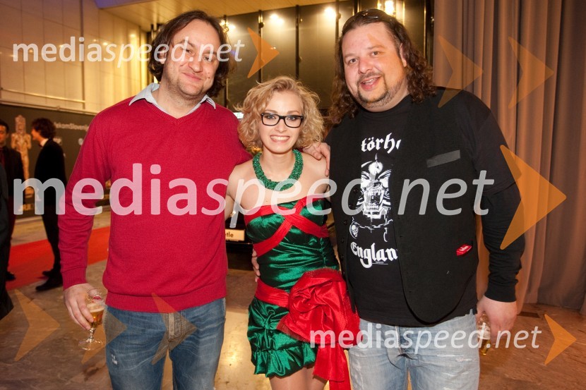 Vlado Mihajlovič, Srečna mladina; Maja BObnar; Martin Janežič Buco, bobnarViktorji 2012, zabava po podelitvi