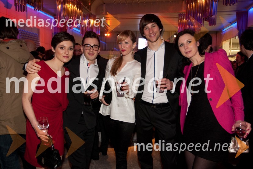 Neža Prah; Jan Robin; Jasna Merklin, Nejc Levstik; Barbara StegenViktorji 2012, zabava po podelitvi