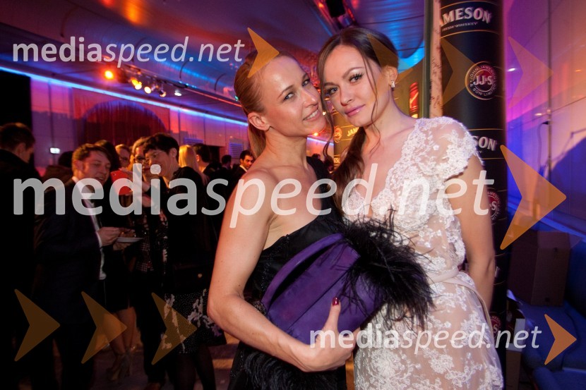 Martina Vrhovnik, vizažistka; Iryna Osypenko Nemec, manekenkaViktorji 2012, zabava po podelitvi
