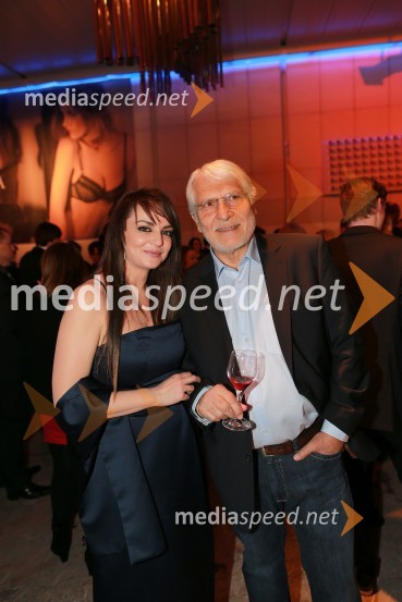 Oriana Girotto, voditeljica; Boris Cavazza, igralecViktorji 2012, zabava po podelitvi