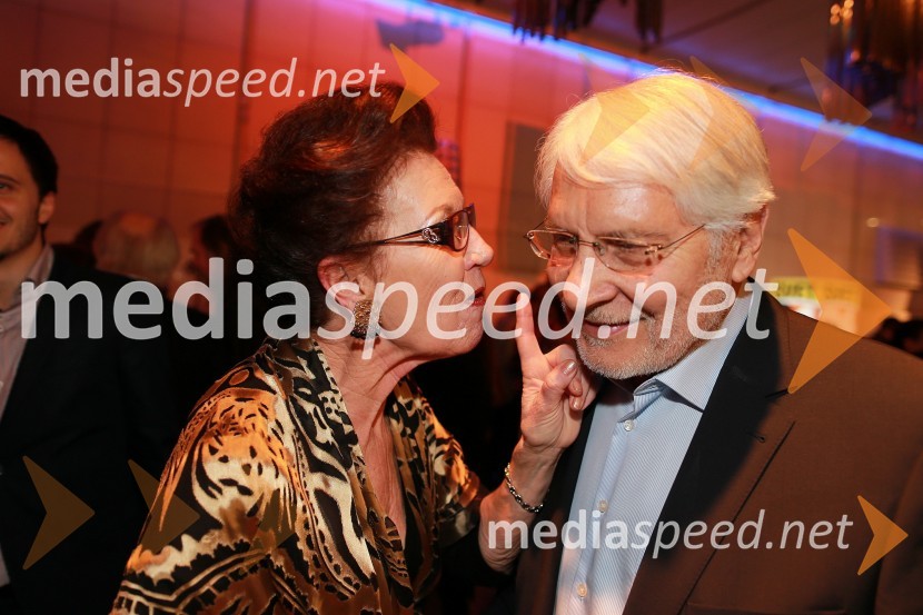 Elza Budau;&nbsp; Boris Cavazza, igralecViktorji 2012, zabava po podelitvi