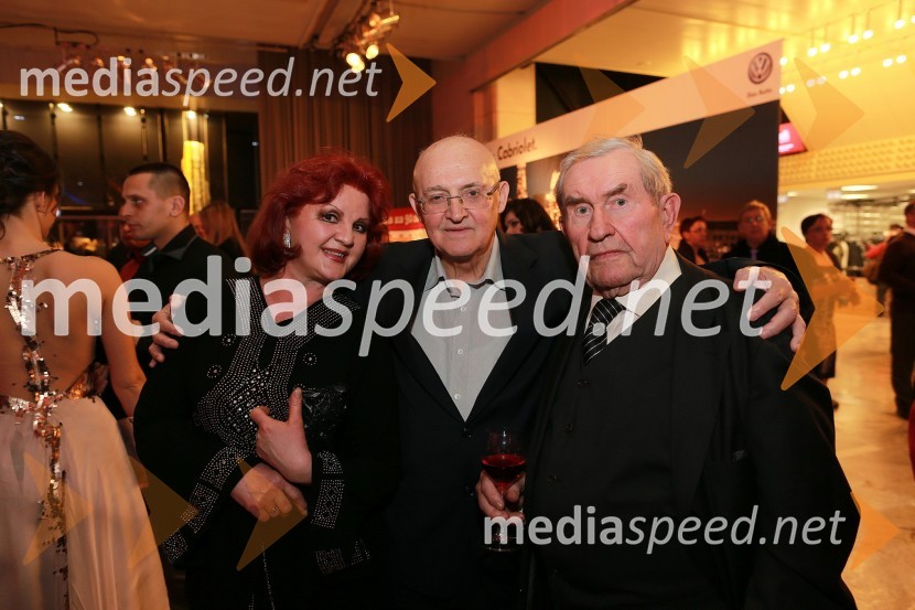 MIlena Morača, operna pevka; Vasilij Vasko Polič, nekdanji vrhovni sodnik; Jurij Souček, igralecViktorji 2012, zabava po podelitvi