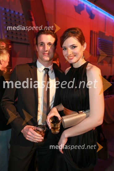 Nataša Pinoza, miss Universe Slovenije 2006; fant Peter GrilcViktorji 2012, zabava po podelitvi