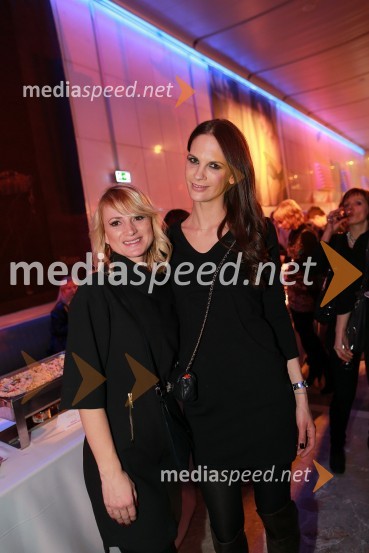 Metka Pevec Kejžar, odnosi z javnostjo Autocommerce d.o.o.; Maja Bulc Raspopovič, lastnica agencije Model GroupViktorji 2012, zabava po podelitvi