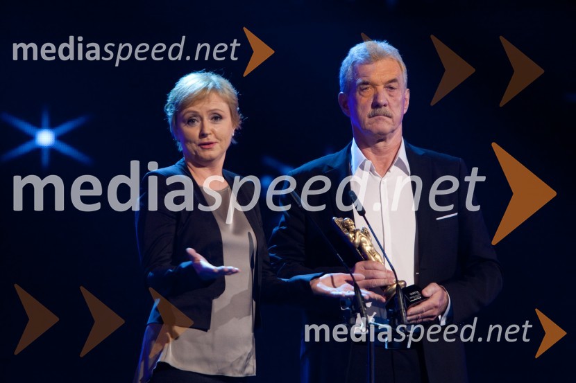 Darja Zgonc, voditeljica; Slavko Bobovnik, TV voditeljViktorji 2012, podelitev nagrad