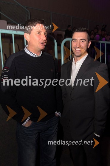 Borut Pahor, predsednik Republike Slovenije; Marko Potrč, voditeljDobrodelni koncert »Za prvi korak«