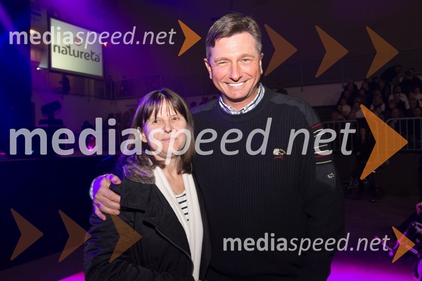 Jožica Potrč, nevrofizioterapevtka; Borut Pahor, predsednik Republike SlovenijeDobrodelni koncert »Za prvi korak«