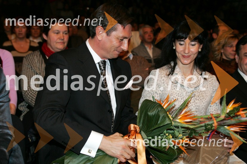 Borut Pahor, evroposlanec in Slovenec leta 2006 z življenjsko sopotnico TanjoSlovenec leta 2006