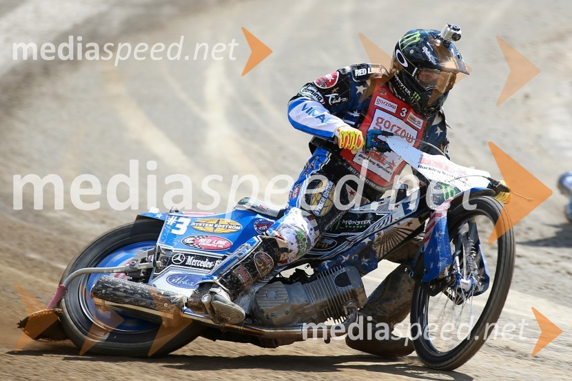 Greg Hancock (ZDA)Prvi trening za VN Nove Zelandije v speedwayu