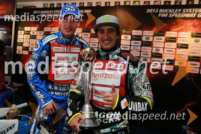 Matej Žagar (Slo); Chris Holder (Avs)Prvi trening za VN Nove Zelandije v speedwayu