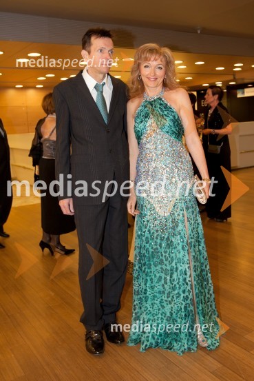 Andrej Kocjan, arhitekt, Lilijana Kastelic, oblikovalkaVeliki dobrodelni Lions ples 2013