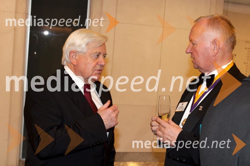 Milan Kučan, nekdanji predsedni Republike Slovenije;&nbsp;Janez Bohorič, mednarodni direktor svetovne lionistične organizacije LCIVeliki dobrodelni Lions ples 2013