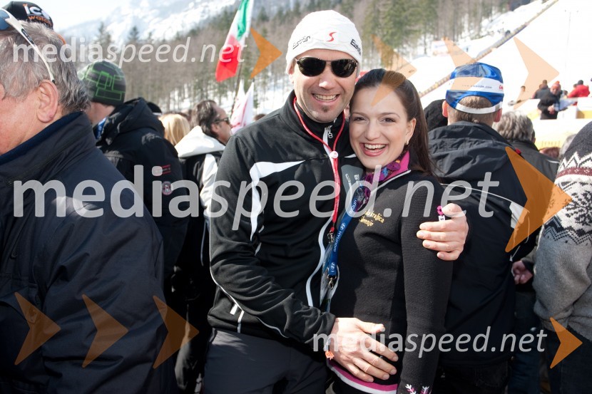 Bogdan Capuder, strokovni sodelavec, Postonjska jama; Martina Baškovič, vinska kraljica Slovenije 2012Planica 2013, finale v smučarskih poletih, sobota