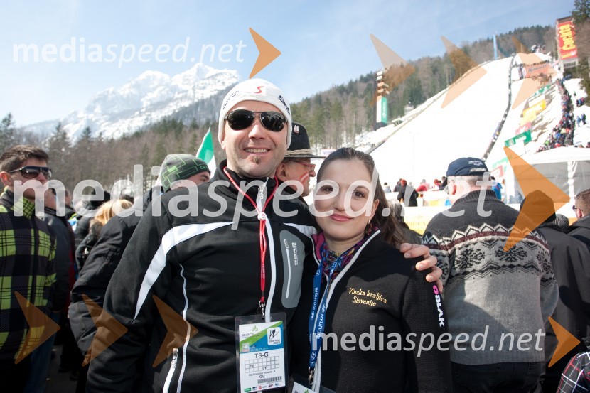 Bogdan Capuder, strokovni sodelavec, Postonjska jama; Martina Baškovič, vinska kraljica Slovenije 2012Planica 2013, finale v smučarskih poletih, sobota