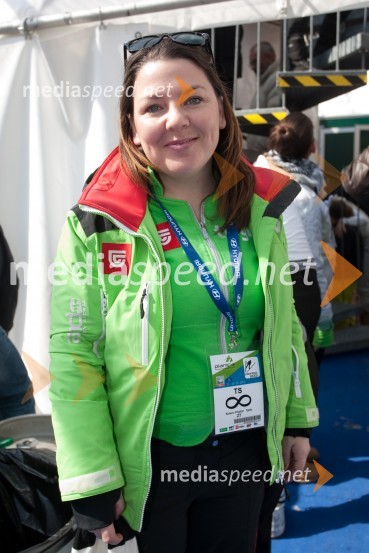 Tjaša Kolenc Filipčič, vodja trženjskega komuniciranja v Skupini TriglavPlanica 2013, finale v smučarskih poletih, sobota