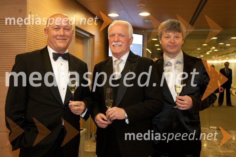 Frane Praprotnik; dr. Andrej Guček, zdravnik; Jure Bricman, Porcelan CatbryurVeliki dobrodelni Lions ples 2013