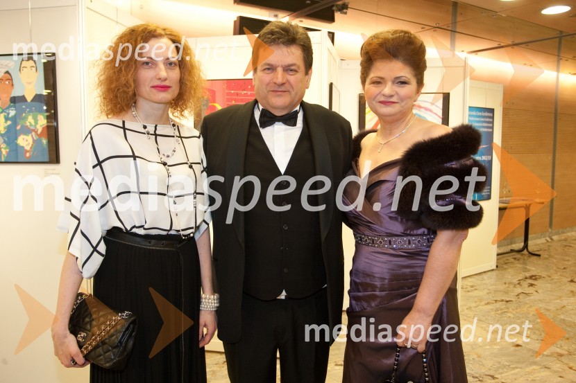 Hermina Kovačič, novinarka, ambasadorka Diners Club Style; Vlado Štimac; Milena Eber Štimac, krznarstvo EberVeliki dobrodelni Lions ples 2013
