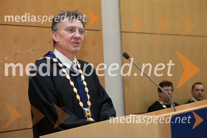 Prof. dr. Danijel Rebolj, rektor Univerze v MariboruUniverza v Mariboru, promocija doktorjev znanosti, marec 2013