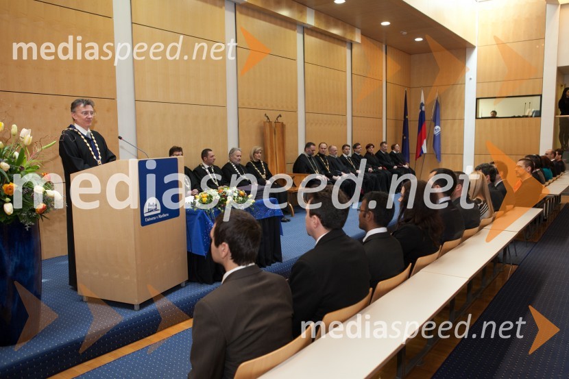Prof. dr. Danijel Rebolj, rektor Univerze v MariboruUniverza v Mariboru, promocija doktorjev znanosti, marec 2013