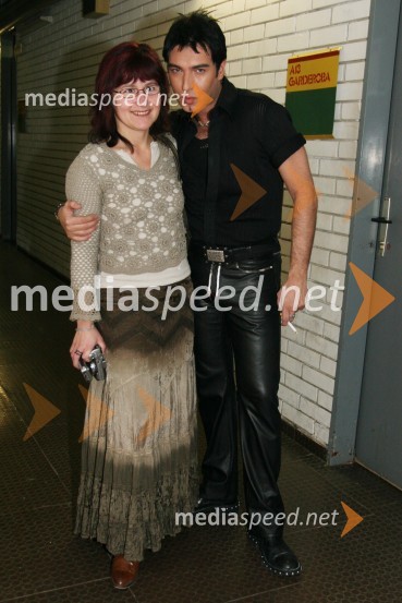 Mojca Marot, novinarka in Davor Borno, hrvaški pevecKoncert Saše Lendero v Dvorani Tabor